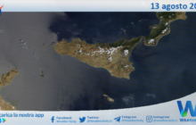 Meteo Sicilia: immagine satellitare Nasa di martedì 13 agosto 2024