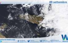 Meteo Sicilia: immagine satellitare Nasa di lunedì 09 settembre 2024