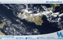 Meteo Sicilia: immagine satellitare Nasa di martedì 10 settembre 2024