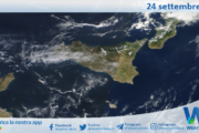 Meteo Sicilia: immagine satellitare Nasa di martedì 24 settembre 2024