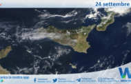 Meteo Sicilia: immagine satellitare Nasa di martedì 24 settembre 2024