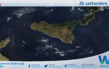 Meteo Sicilia: immagine satellitare Nasa di giovedì 26 settembre 2024