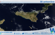 Meteo Sicilia: immagine satellitare Nasa di lunedì 30 settembre 2024