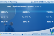 Meteo Sicilia: Radiosondaggio Trapani Birgi di sabato 21 settembre 2024 ore 00:00