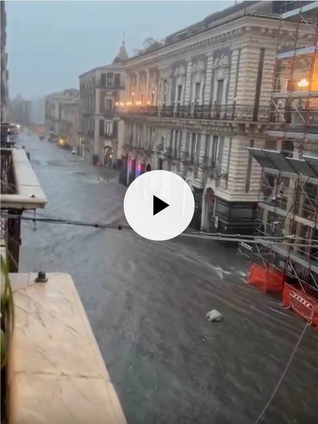 Meteo Catania: allagamenti e forti piogge in città