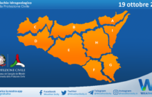 Meteo Sicilia: bollettino di allerta meteo per domani, sabato 19 ottobre 2024