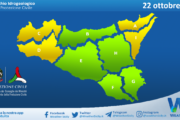 Meteo Sicilia: bollettino di allerta meteo per domani, martedì 22 ottobre 2024