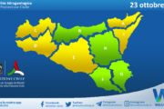 Meteo Sicilia: bollettino di allerta meteo per domani, mercoledì 23 ottobre 2024