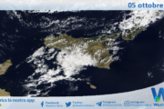 Meteo Sicilia: immagine satellitare Nasa di sabato 05 ottobre 2024