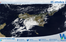 Meteo Sicilia: immagine satellitare Nasa di sabato 05 ottobre 2024