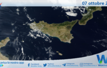 Meteo Sicilia: immagine satellitare Nasa di lunedì 07 ottobre 2024