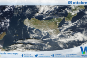 Meteo Sicilia: immagine satellitare Nasa di mercoledì 09 ottobre 2024