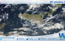 Meteo Sicilia: immagine satellitare Nasa di mercoledì 09 ottobre 2024