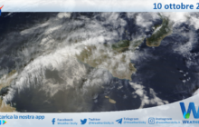 Meteo Sicilia: immagine satellitare Nasa di giovedì 10 ottobre 2024