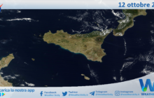 Meteo Sicilia: immagine satellitare Nasa di sabato 12 ottobre 2024