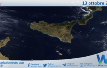 Meteo Sicilia: immagine satellitare Nasa di domenica 13 ottobre 2024