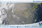 Meteo Sicilia: immagine satellitare Nasa di mercoledì 16 ottobre 2024