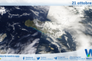 Meteo Sicilia: immagine satellitare Nasa di lunedì 21 ottobre 2024