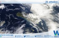 Meteo Sicilia: immagine satellitare Nasa di lunedì 21 ottobre 2024