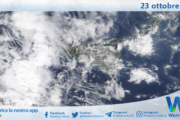 Meteo Sicilia: immagine satellitare Nasa di mercoledì 23 ottobre 2024