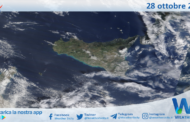 Meteo Sicilia: immagine satellitare Nasa di lunedì 28 ottobre 2024