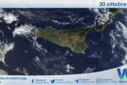 Meteo Sicilia: immagine satellitare Nasa di mercoledì 30 ottobre 2024