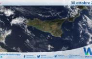 Meteo Sicilia: immagine satellitare Nasa di mercoledì 30 ottobre 2024