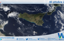 Meteo Sicilia: immagine satellitare Nasa di mercoledì 30 ottobre 2024