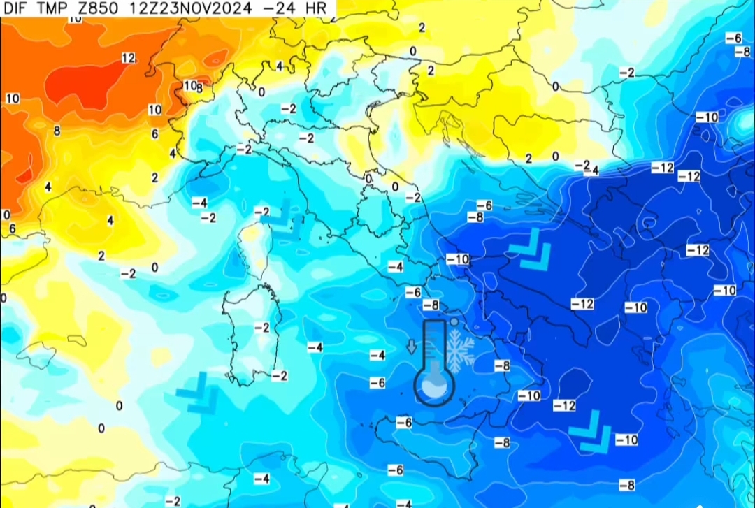 Meteo Sicilia: aria artica e temperature in crollo nel weekend ma quasi assenza di piogge