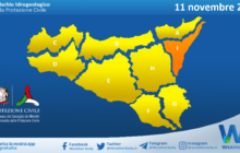 Meteo Sicilia: bollettino di allerta meteo per domani, lunedì 11 novembre 2024