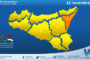 Meteo Sicilia: bollettino di allerta meteo per domani, lunedì 11 novembre 2024