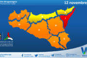 Meteo Sicilia: bollettino di allerta meteo per domani, martedì 12 novembre 2024