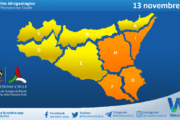 Meteo Sicilia: bollettino di allerta meteo per domani, mercoledì 13 novembre 2024