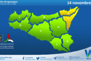 Meteo Sicilia: bollettino di allerta meteo per domani, giovedì 14 novembre 2024