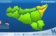 Meteo Sicilia: bollettino di allerta meteo per domani, giovedì 14 novembre 2024