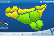 Meteo Sicilia: bollettino di allerta meteo per domani, venerdì 15 novembre 2024