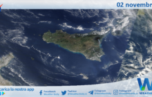 Meteo Sicilia: immagine satellitare Nasa di sabato 02 novembre 2024