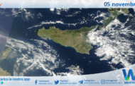 Meteo Sicilia: immagine satellitare Nasa di martedì 05 novembre 2024