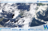 Meteo Sicilia: immagine satellitare Nasa di giovedì 07 novembre 2024