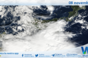 Meteo Sicilia: immagine satellitare Nasa di venerdì 08 novembre 2024