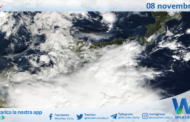 Meteo Sicilia: immagine satellitare Nasa di venerdì 08 novembre 2024