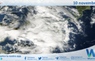 Meteo Sicilia: immagine satellitare Nasa di domenica 10 novembre 2024