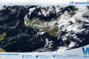 Meteo Sicilia: immagine satellitare Nasa di mercoledì 13 novembre 2024