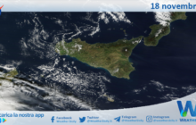 Meteo Sicilia: immagine satellitare Nasa di lunedì 18 novembre 2024