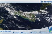 Meteo Sicilia: immagine satellitare Nasa di sabato 23 novembre 2024