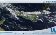 Meteo Sicilia: immagine satellitare Nasa di sabato 23 novembre 2024