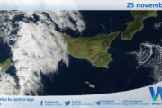 Meteo Sicilia: immagine satellitare Nasa di lunedì 25 novembre 2024