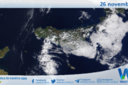 Meteo Sicilia: immagine satellitare Nasa di martedì 26 novembre 2024