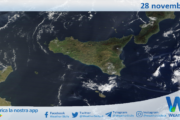 Meteo Sicilia: immagine satellitare Nasa di giovedì 28 novembre 2024