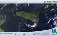 Meteo Sicilia: immagine satellitare Nasa di giovedì 28 novembre 2024